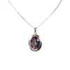 Silver Mystic Topaz Pendant Necklace With Gemstone, Sewar Silver Mystic Topaz Pendant Necklace With Gemstone