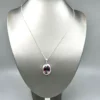 Silver Mystic Topaz Pendant Necklace With Gemstone, Sewar Silver Mystic Topaz Pendant Necklace With Gemstone