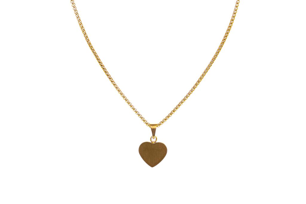 Heart Neckless Golden Stainless Steel