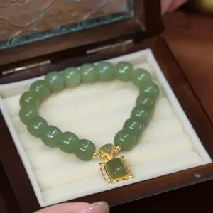 Bracelet Green Agate Stone Jade