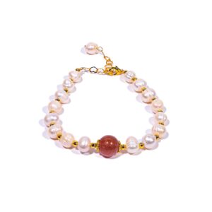 Natural pink freshwater pearl Bracelet