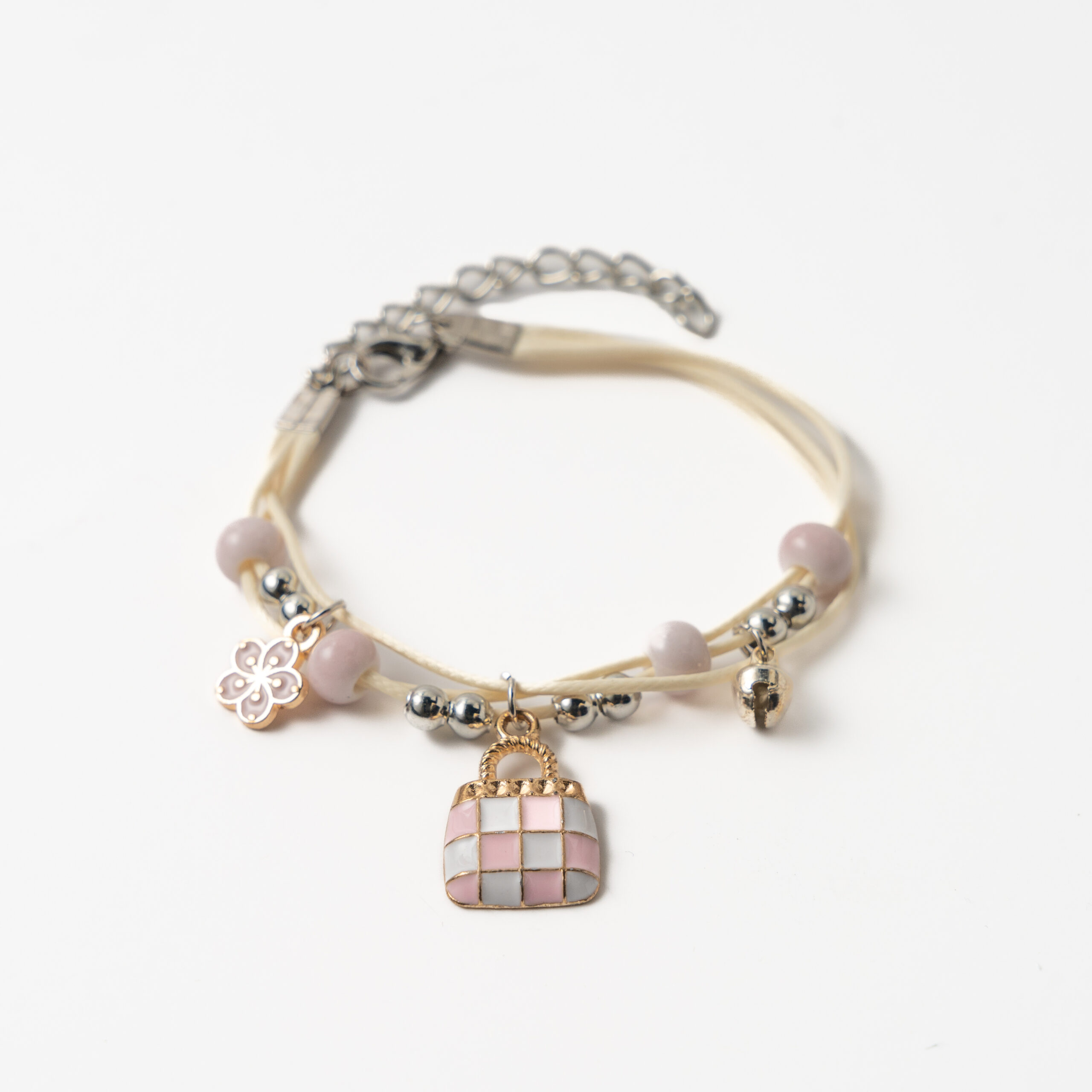 Candy Bag Charm Layered Bracelet