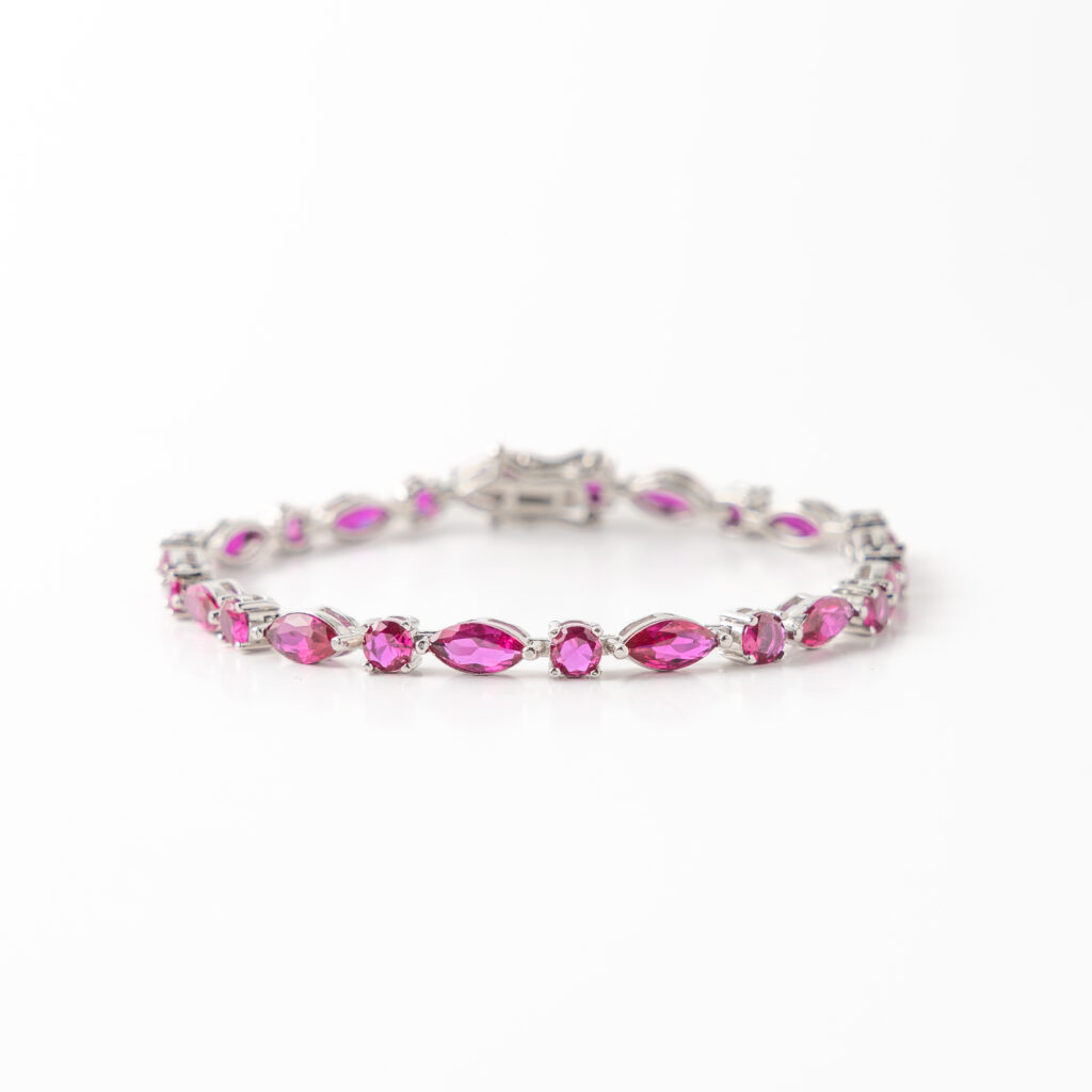 Pink Tennis Bracelet