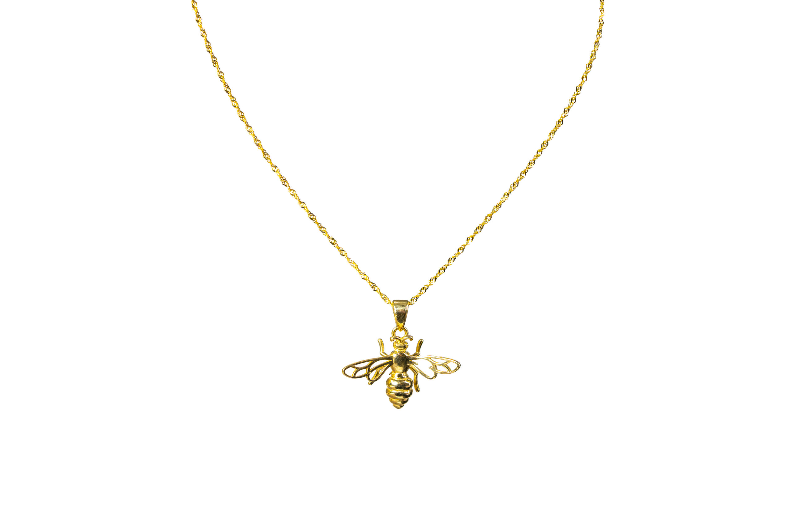 10k Gold Bumble Bee Charm Pendant