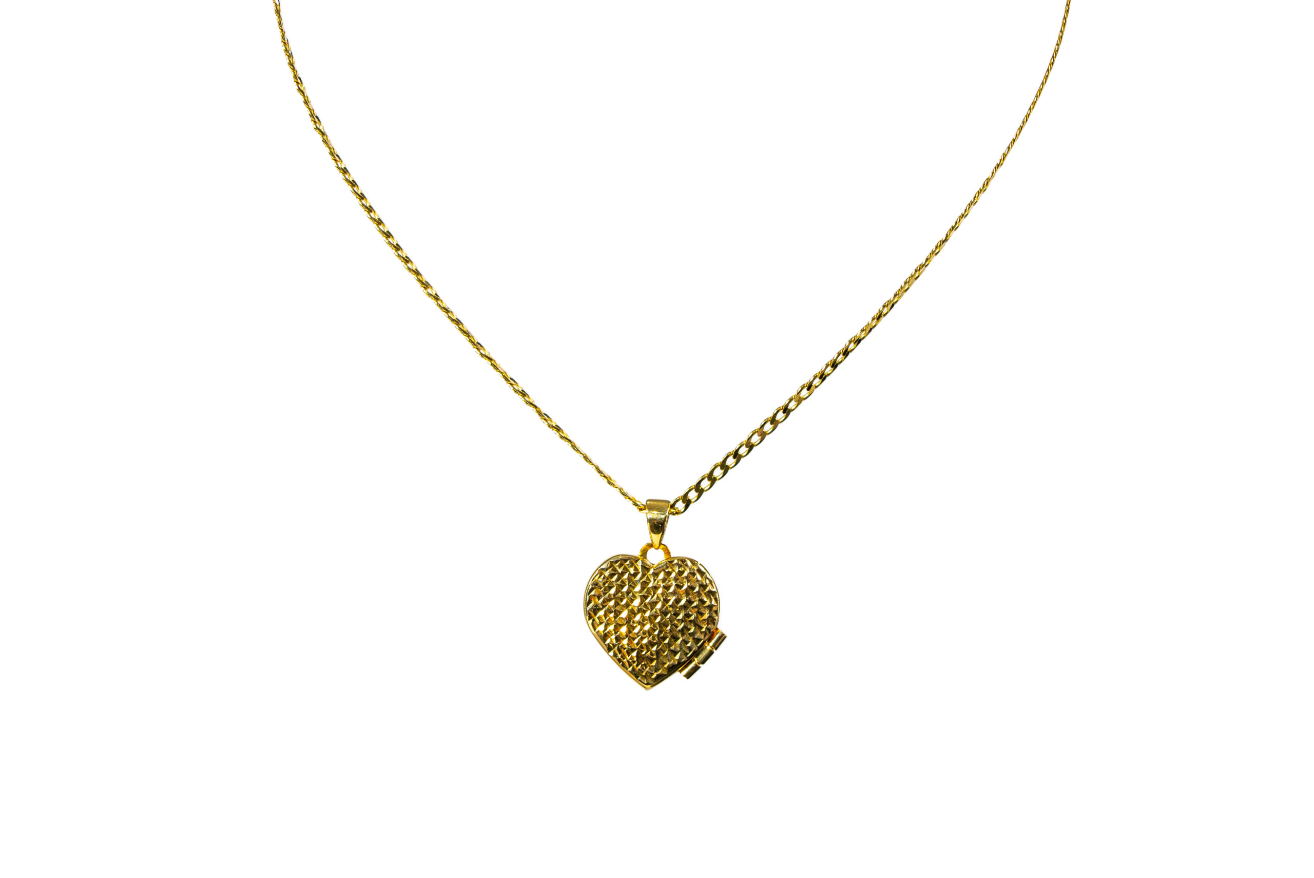 10K yellow Gold Open Heart Pendant