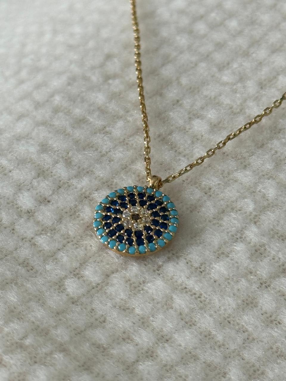 10K Gold Evil Eye Necklace